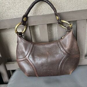 Kenneth Cole New York Brown Leather Shoulder Bag